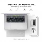 Elago Keyboard Skin - силиконов протектор за клавиатурата на MacBook Pro with Touch Bar (модели от 2016 до 2020 година) (прозрачен-мат) 1