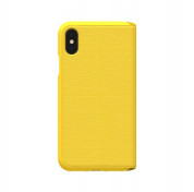 Adidas Originals Booklet Case - хоризонтален текстилен калъф за iPhone XS, iPhone X (жълт) 2