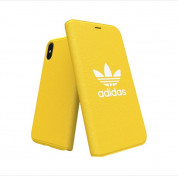 Adidas Originals Booklet Case - хоризонтален текстилен калъф за iPhone XS, iPhone X (жълт)