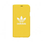 Adidas Originals Booklet Case - хоризонтален текстилен калъф за iPhone XS, iPhone X (жълт) 1