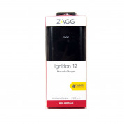 Zagg Ignition 12 Power Bank - външна батерия 12000mAh с 2 USB изхода за зареждане на мобилни устройства и фенерче 1