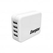 Energizer Multi Port 4 USB Wall Charger - захранване за ел. мрежа 4.2A с 4xUSB изхода (бял) 1