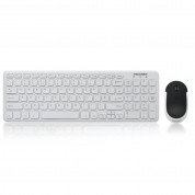 Tecknet Office Slim X600 2.4G  - комплект устойчива на течности клавиатура и безжична мишка за офиса (бял) 1