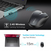 TeckNet M002 2.4G Wireless Mouse - ергономична безжична мишка (за Mac и PC) (сив) 3