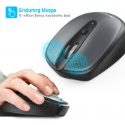 TeckNet M005 2.4G Wireless Mouse - малка безжична мишка (за Mac и PC) (сива) 1