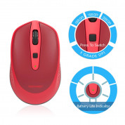 TeckNet M005 2.4G Wireless Mouse (red)