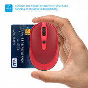 TeckNet M005 2.4G Wireless Mouse - малка безжична мишка (за Mac и PC) (червена) 3