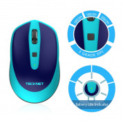 TeckNet M005 2.4G Wireless Mouse - малка безжична мишка (за Mac и PC) (синя)