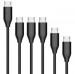Tecknet PU001 6-pack microUSB Cables - комплект 6 броя качествени microUSB кабели за устройства с microUSB (различни дължини) 1
