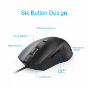 TeckNet UM017 Alpha S3 Wired Mouse - ергономична жична мишка (черна) 1