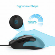 TeckNet UM017 Alpha S3 Wired Mouse - ергономична жична мишка (черна) 2