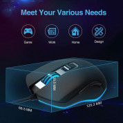 TeckNet GM269-V2 Wired Programmable Gaming Mouse - програмируема гейминг мишка (черна) 12