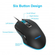 TeckNet GM269-V2 Wired Programmable Gaming Mouse - програмируема гейминг мишка (черна) 2