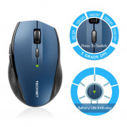 TeckNet M006 2.4G Wireless Mouse - ергономична безжична мишка (за Mac и PC) (син)