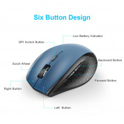 TeckNet M006 2.4G Wireless Mouse - ергономична безжична мишка (за Mac и PC) (син) 3