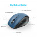 TeckNet M006 2.4G Wireless Mouse - ергономична безжична мишка (за Mac и PC) (син) 4
