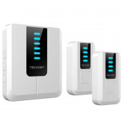 TeckNet WA848 Plug-In Wireless Doorbell - комплект иновативен безжичен звънец с два предавателя за входна врата (бял)