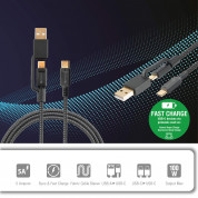 4smarts ComboCord 5A USB-A and USB-C to USB-C - качествен многофункционален кабел за USB към USB-C и USB-C към USB-C (черен) 3