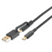 4smarts ComboCord 5A USB-A and USB-C to USB-C - качествен многофункционален кабел за USB към USB-C и USB-C към USB-C (черен) 2