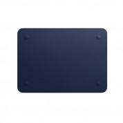 Apple Leather Sleeve - оригинален кожен калъф, тип джоб за MacBook Pro Touch Bar 13 (тъмносин) 3