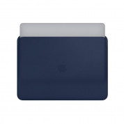Apple Leather Sleeve - оригинален кожен калъф, тип джоб за MacBook Pro Touch Bar 13 (тъмносин) 2