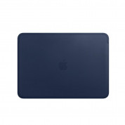 Apple Leather Sleeve - оригинален кожен калъф, тип джоб за MacBook Pro Touch Bar 13 (тъмносин)