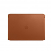 Apple Leather Sleeve - оригинален кожен калъф, тип джоб за MacBook 13 (кафяв)