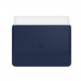 Apple Leather Sleeve - оригинален кожен калъф, тип джоб за MacBook Pro Touch Bar 15 (тъмносин) 2