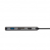 A-solar Xtorm XC005 USB-C Hub 5in1 Ethernet, 4K HDMI, SD and MicroSD Card, USB-C, USB-A - мултифункционален хъб за свързване на допълнителна периферия за MacBook и устройства с USB-C (тъмносив) 2
