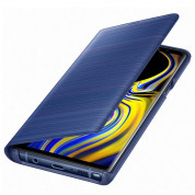 Samsung LED View Cover EF-NN960PLEGWW - оригинален кожен калъф през който виждате информация от дисплея за Samsung Galaxy Note 9 (син)
