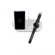 Samsung Wireless Fast Charger Duo EP-N6100TW - двойна поставка (пад) с Fast Charge за безжично захранване за Samsung Galaxy S10, S9 и QI съвместими устройства (бял)  6
