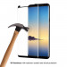 Eiger 3D Glass Case Friendly Curved Tempered Glass - калено стъклено защитно покритие с извити ръбове за целия дисплея на Samsung Galaxy Note 9 (черен-прозрачен) 4