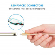 Anker Powerline+ Nylon Micro USB cable 180 cm - качествен плетен кабел за зареждане на устройства с microUSB порт (180 см) (златист) 4