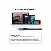 Ringke Premium USB-C to USB-C 3.0 Cable - кабел за MacBook и устройства с USB-C порт (1.2 м) (черен) 3