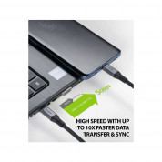 Ringke Premium USB-C to USB-C 3.0 Cable - кабел за MacBook и устройства с USB-C порт (1.2 м) (черен) 8