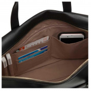 Knomo Audley Shoulder Bag - луксозна кожена чанта с презрамка за Macbook 13 и лаптопи до 13 инча (черен) 4