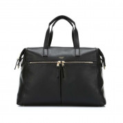 Knomo Audley Shoulder Bag - луксозна кожена чанта с презрамка за Macbook 13 и лаптопи до 13 инча (черен)