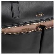 Knomo Audley Shoulder Bag - луксозна кожена чанта с презрамка за Macbook 13 и лаптопи до 13 инча (черен) 2