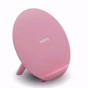 WITTI Candi Qi Wireless Charging Station - поставка (пад) за безжично захранване за QI съвместими устройства (розов) 