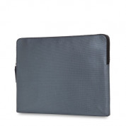 Knomo Laptop Leather Embossed Sleeve 16 - луксозен кожен калъф с цип за преносими компютри до 16 инча (сребрист)