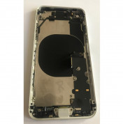 Apple iPhone 8 Backcover Full Assembly - оригинален резервен заден капак заедно с Lightning порт, безжично зареждане и бутони (сребрист) 2