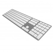 Matias Wireless Aluminum Keyboard with Numeric Keypad - качествена алуминиева безжична клавиатура за компютри, таблети и устройства с Bluetooth (сребрист) 