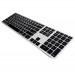 Matias Backlit Wireless Aluminum Keyboard with Numeric Keypad - качествена алуминиева безжична клавиатура с подсветка (черен-сребрист)  1