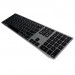 Matias Backlit Wireless Aluminum Keyboard with Numeric Keypad - качествена алуминиева безжична клавиатура с подсветка (тъмносив)  1