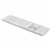 Matias Backlit Wired Aluminum Keyboard with Numeric Keypad - качествена алуминиева жична клавиатура с подсветка за Mac (сребрист) 