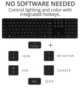Matias Backlit Wired Aluminum Keyboard with Numeric Keypad - качествена алуминиева жична клавиатура с подсветка за PC (черен)  2