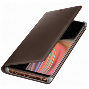 Samsung Leather View Cover EF-WN960LA - оригинален кожен калъф (естествена кожа) за Samsung Galaxy Note 9 (кафяв)
