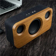 Platinet Bamboo Bluetooth Stereo 3.1 Boombox Speaker 35W - стилен бамбуков безжичен спийкър  5