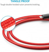 Anker Powerline+ Nylon Lightning cable 1.8m - сертифициран Lightning кабел за iPhone, iPad и iPod с Lightning (1.8 м) (червен) 5