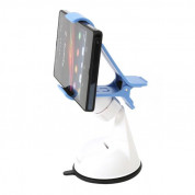 Omega Universal Smartphone Car holder - универсална поставка за кола за iPhone и мобилни телефони (бял-син)
